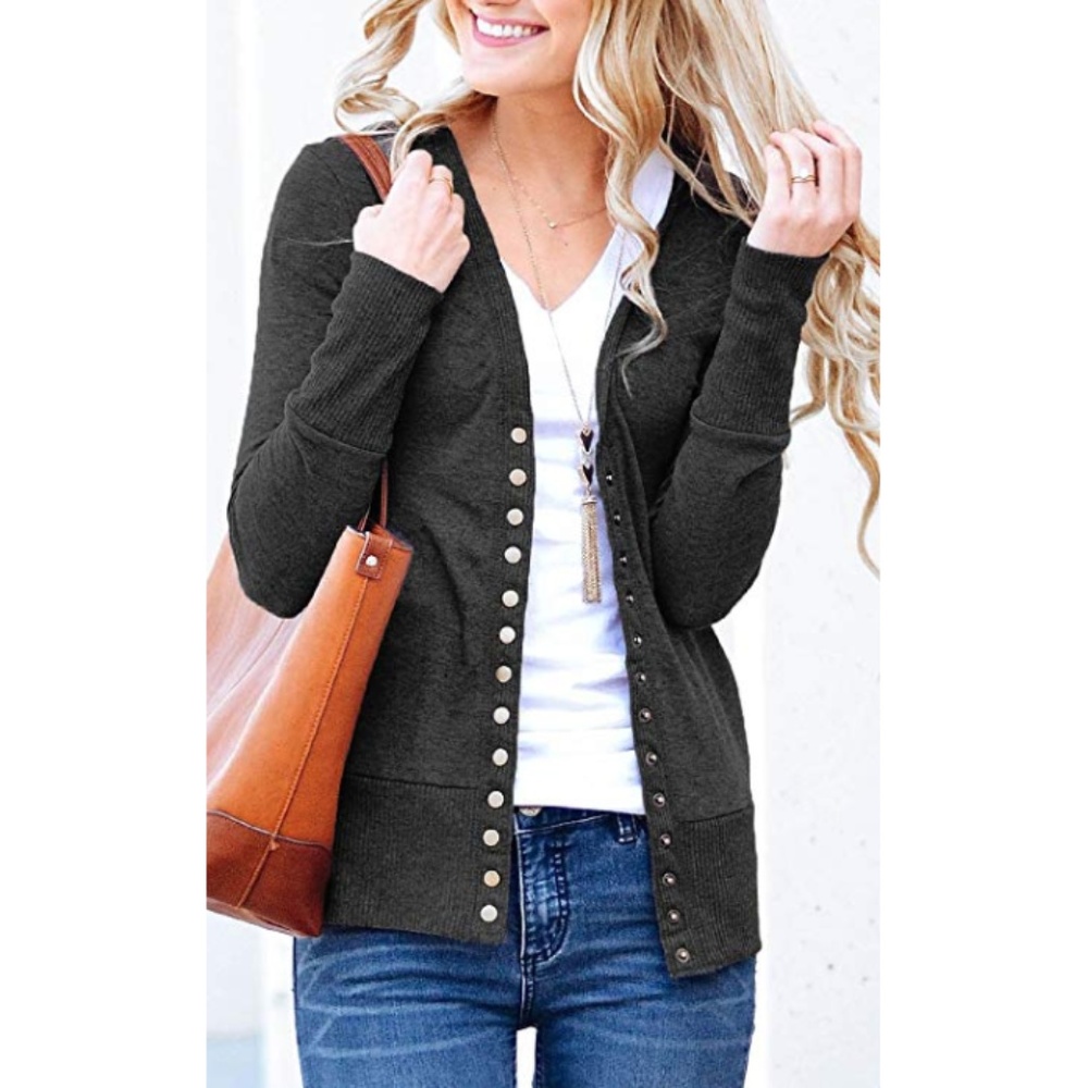 Womens "Emma" V-Neck Button Down Cardigan